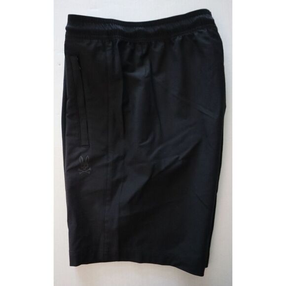 Psycho Bunny Men's Sz M Black Cabrini Commuter Drawstring Shorts - Picture 12 of 13